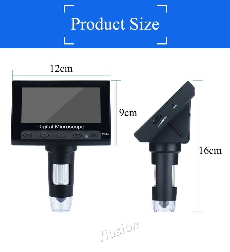 1000X Профессиональный цифровой микроскоп USB 8 шт. светодиодов 720P HD 4,3 дюймов ЖК-видео лупа мини микро камера с регулируемой подставкой