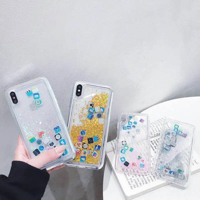 Жесткий чехол KISSCASE Quicksand для IPhone X XS MAX XR Dynamic Liquid iPhone 7 8 6 plus айфон 10 xr на блестящий |