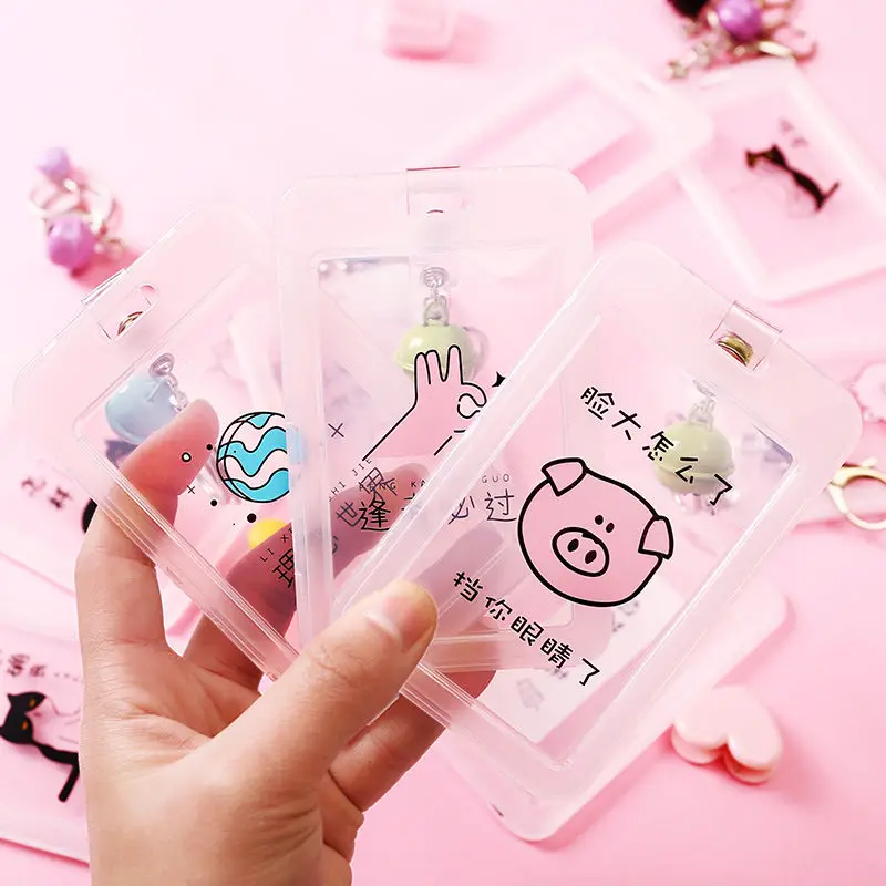 Coloffice 1 шт. милый мультяшный держатель для карт прозрачный набор текстовый