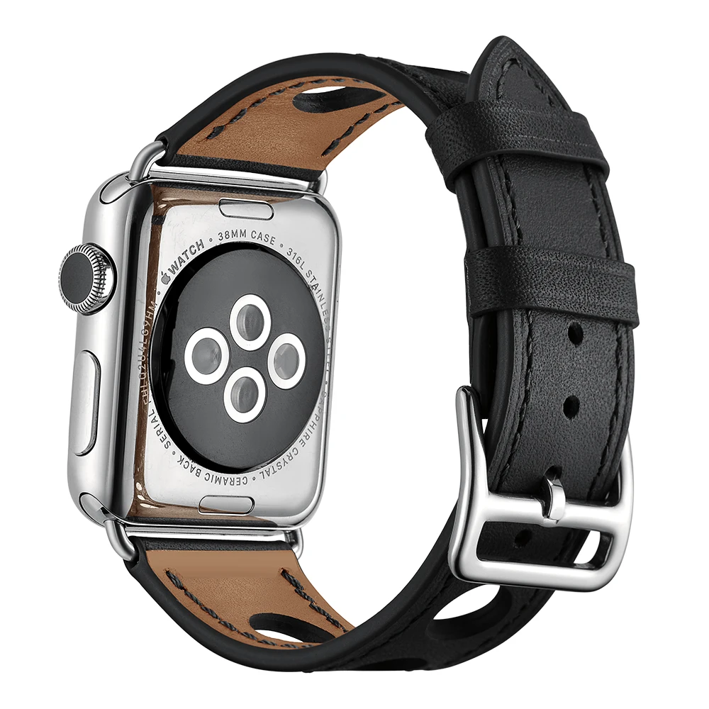 LEONIDAS натуральная кожа одиночный тур для Apple Watch ремешок Rallye полосы 42 мм|single tour|strap