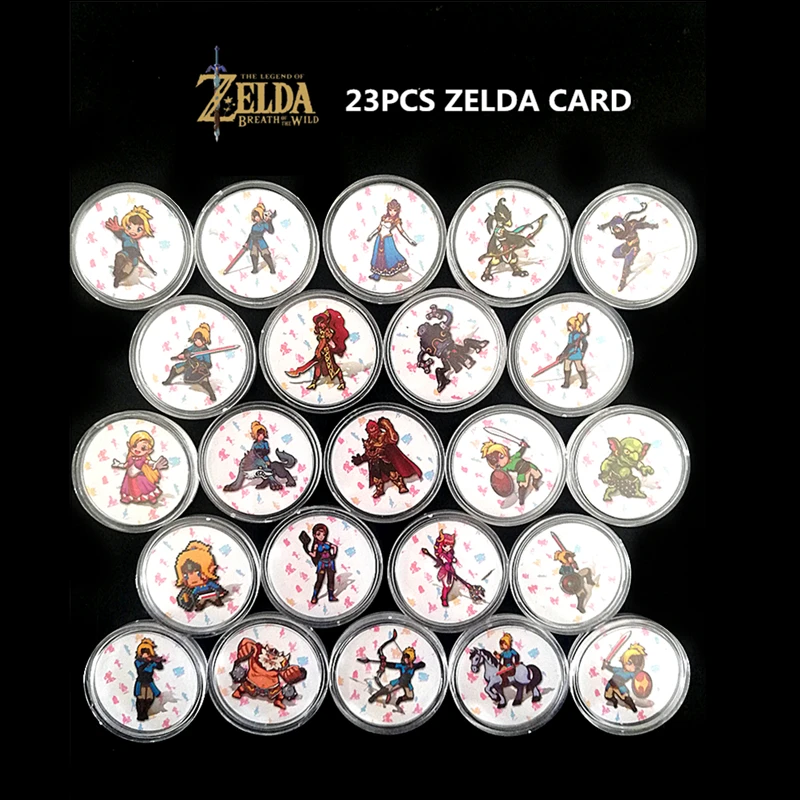 Zelda Breathing Of The Wild модель карты типа Amiibo Collection игра монета NFC карта Young Link 20 Hearts Wolf Mipha