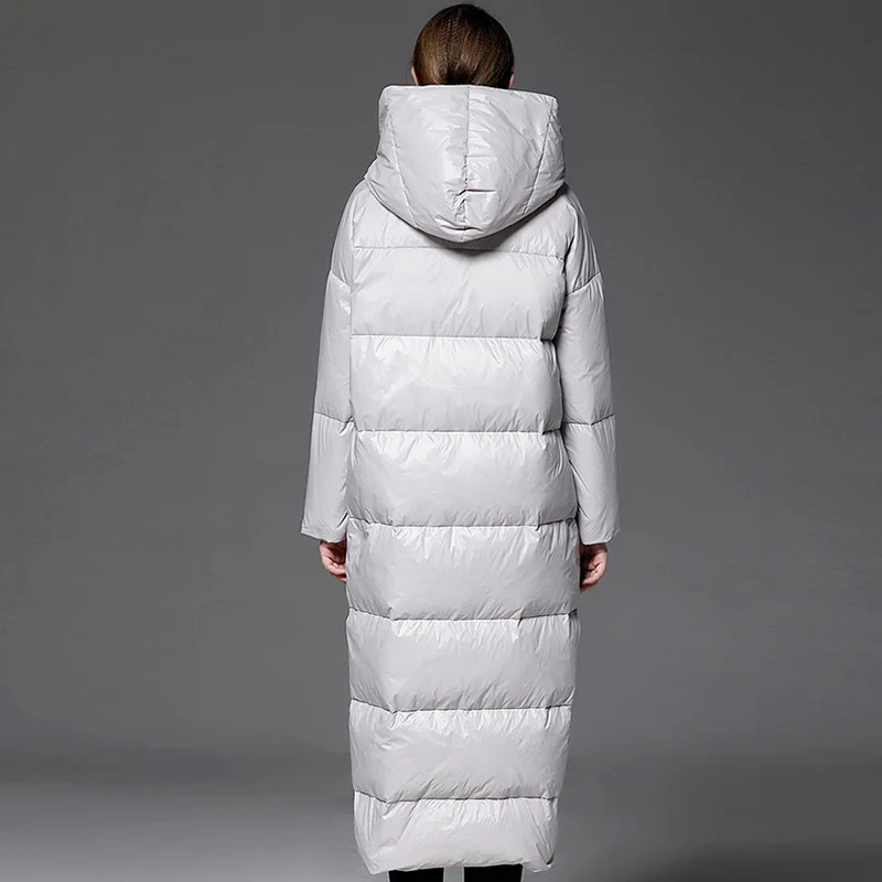 Winter New Pattern Even Hat Down Jackets Thickening Loose Coat Lengthen Fund Overknee Jacket | Женская одежда