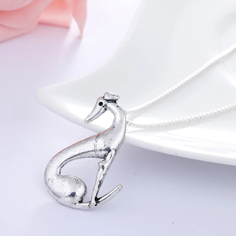 Сидит Грейхаунд Ожерелье Подвеска для собаки гончая итальянская прицел собака