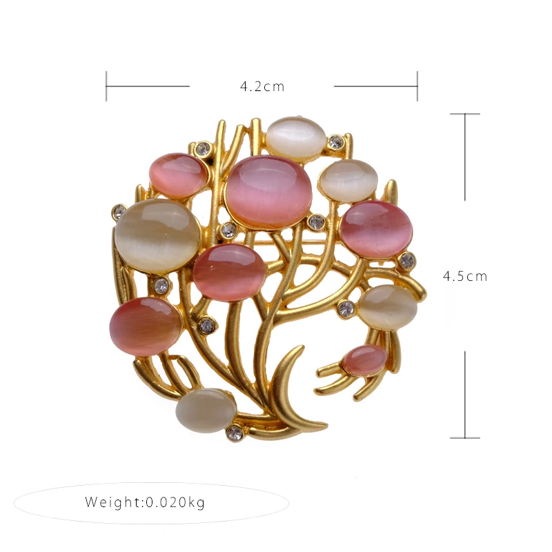 Бутик аморита модные круглые Броши с растениями | Украшения и аксессуары