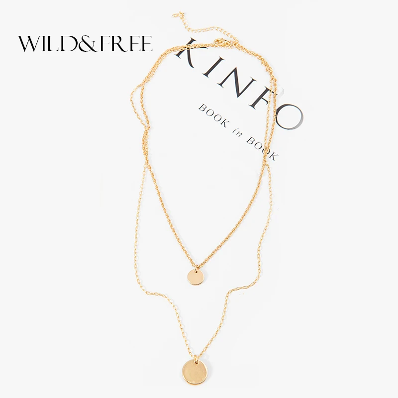 Wild & Free двухслойной декорированные золотыми блестками колье для женщин