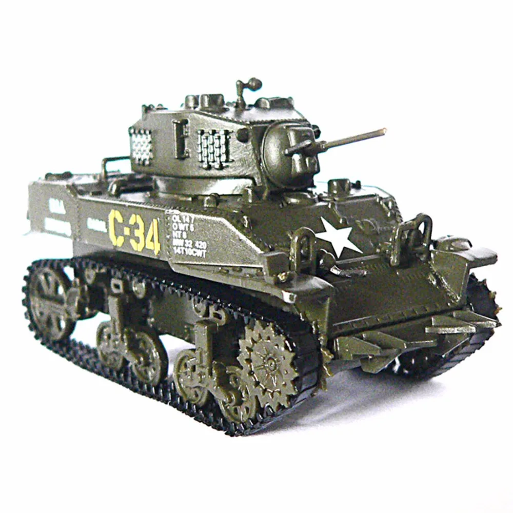 Литой 1/72 весы военного танка модели M5A1 stuat(в)-1944 литья под давлением армейский Танк модель игрушки для сбора подарок