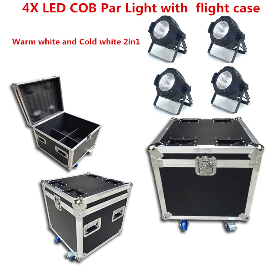 4X200 Вт led par COB f светильник чехол dmx кабель RGBWA UV 4в1/RGB 3в1/теплый белый холодный белый Светодиодный точечный светильник световая установка диджея dmx контроллер - Цвет: Warm Cold white 2in1