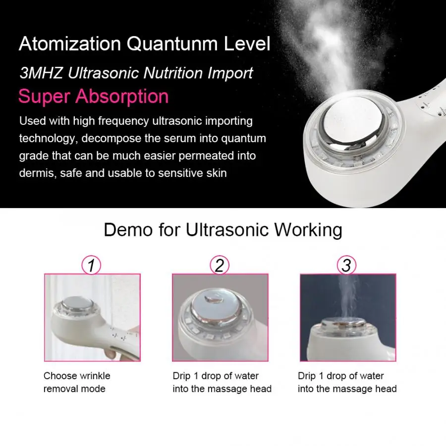 Ультразвуковая машина для удаления пор и морщин светодиодный фотон подтяжки