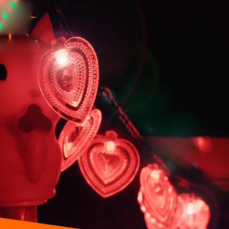 20LED солнечный свет Открытый водонепроницаемый в форме сердца Солнечная Гирлянда