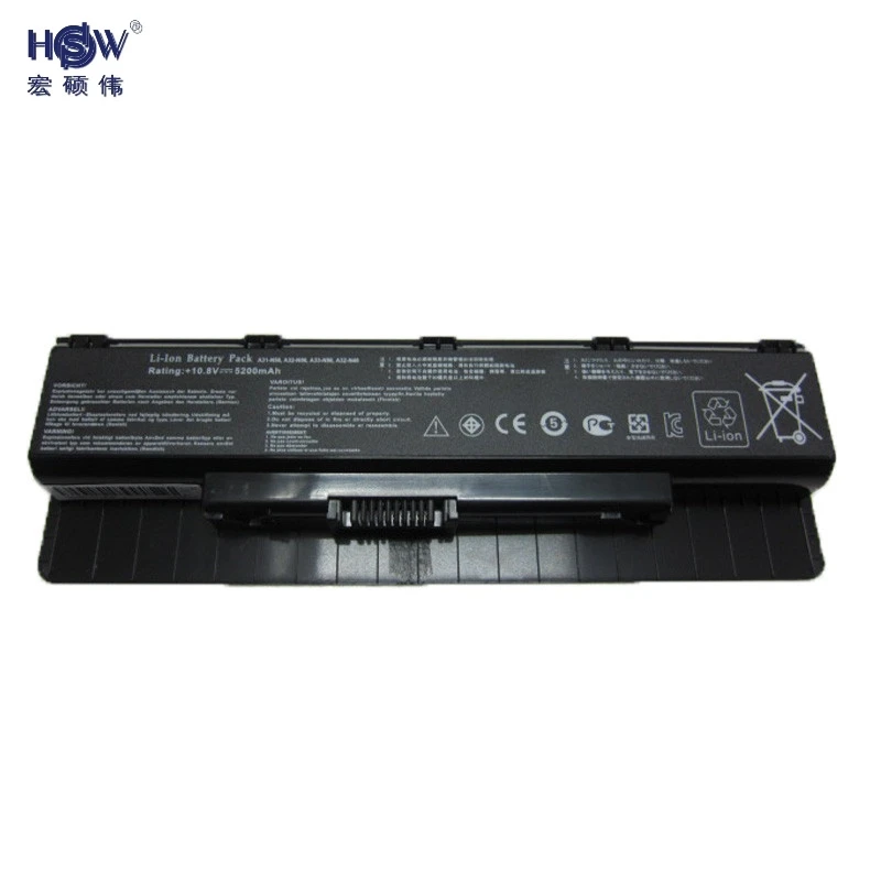 HSW Аккумулятор для ноутбука ASUS N46 N46V N46VJ N46VM N46VZ N56 N56V N56VJ N56VM N76 N76VZ A31-N56 A32-N56 ноутбук