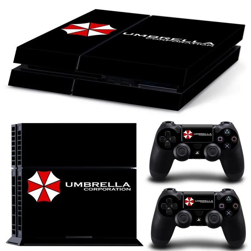 Biohazard наклейка с зонтиком Обложка обертывание протектор кожи для sony Playstation 4 консоли и 2 шт. контроллер кожи наклейка для PS4