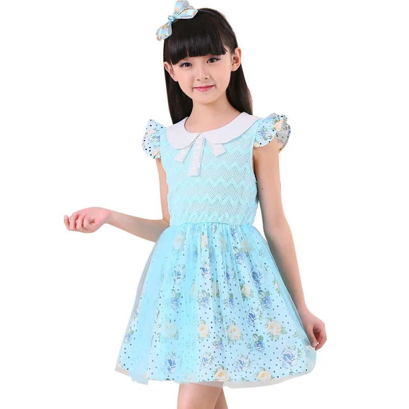 2015 Korean children's clothing children dress Girls summer Dress large hollow princess cotton | Детская одежда и обувь