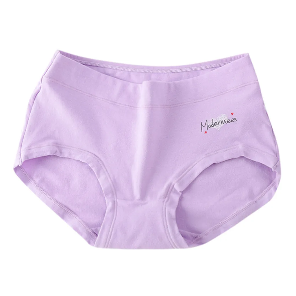 Women underpants fancy Fashion Cotton Soft Sexy Brief Lingerie Thread Soild Underwear ladies mid-waist seamless majtki Panties |