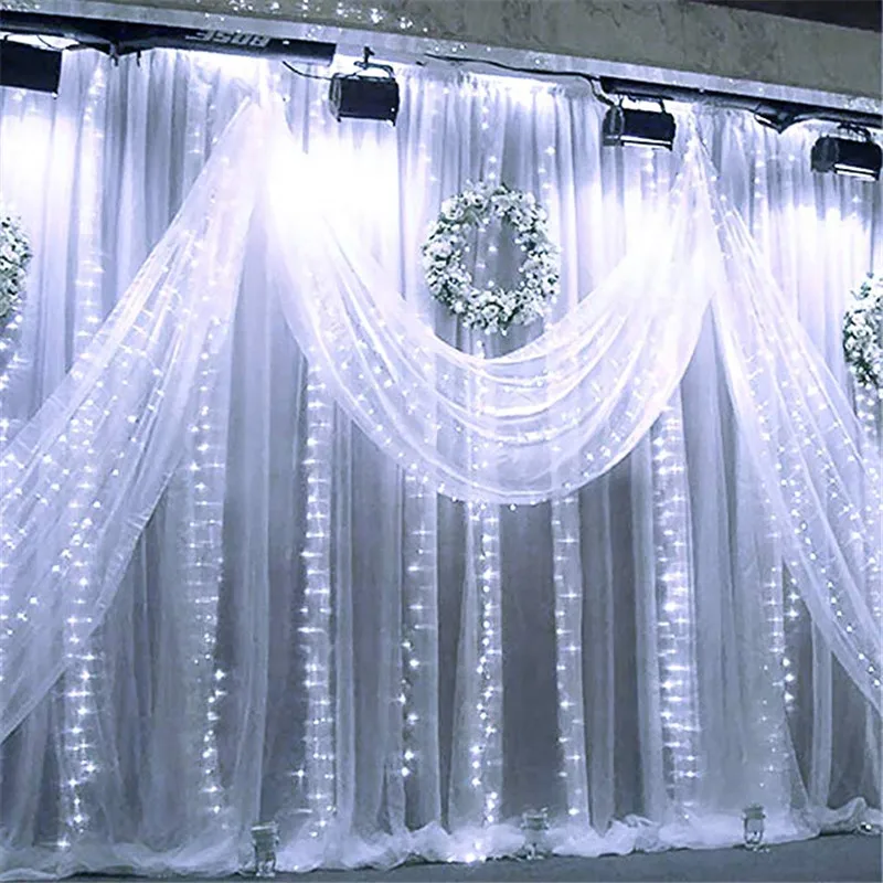 3x1/3x3/6x3m 300 LED Icicle fairy String Lights Christmas led Wedding Party Fairy garland Outdoor Curtain Garden Decor | Лампы и