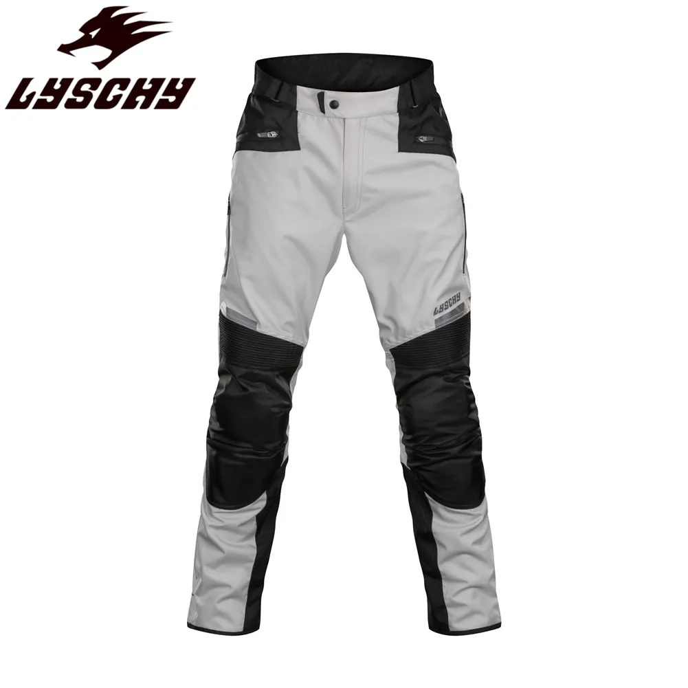 LYSCHY Touring Мотоциклетная Куртка Мото для верховой езды костюм Защита эндуро одежда мужское пальто бронежилет Chaqueta мужские куртки брюки - Цвет: Gray Pants