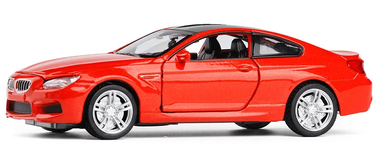 1:32 M6 Coupe литая под давлением металлическая модель автомобиля из сплава со звуком, мигающие игрушечные машинки для детей, коллекция игрушек