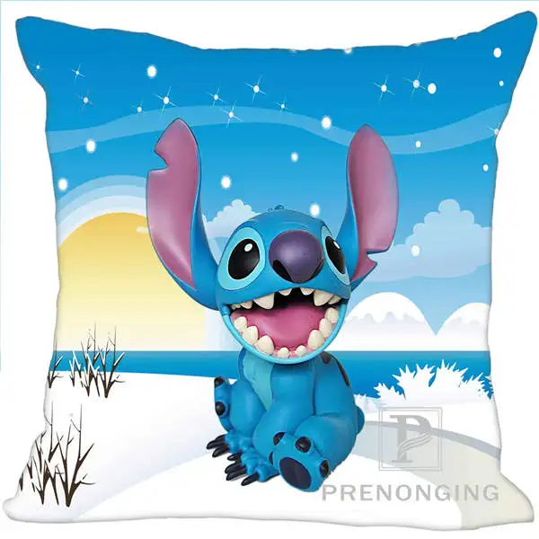 Pillowcase Заказная наволочка Обложка тематика «Лило и Стич»@ 01 квадратная Подушка на молнии Обложка печать(с одной стороны)#180117-139 - Color: Pillowcase