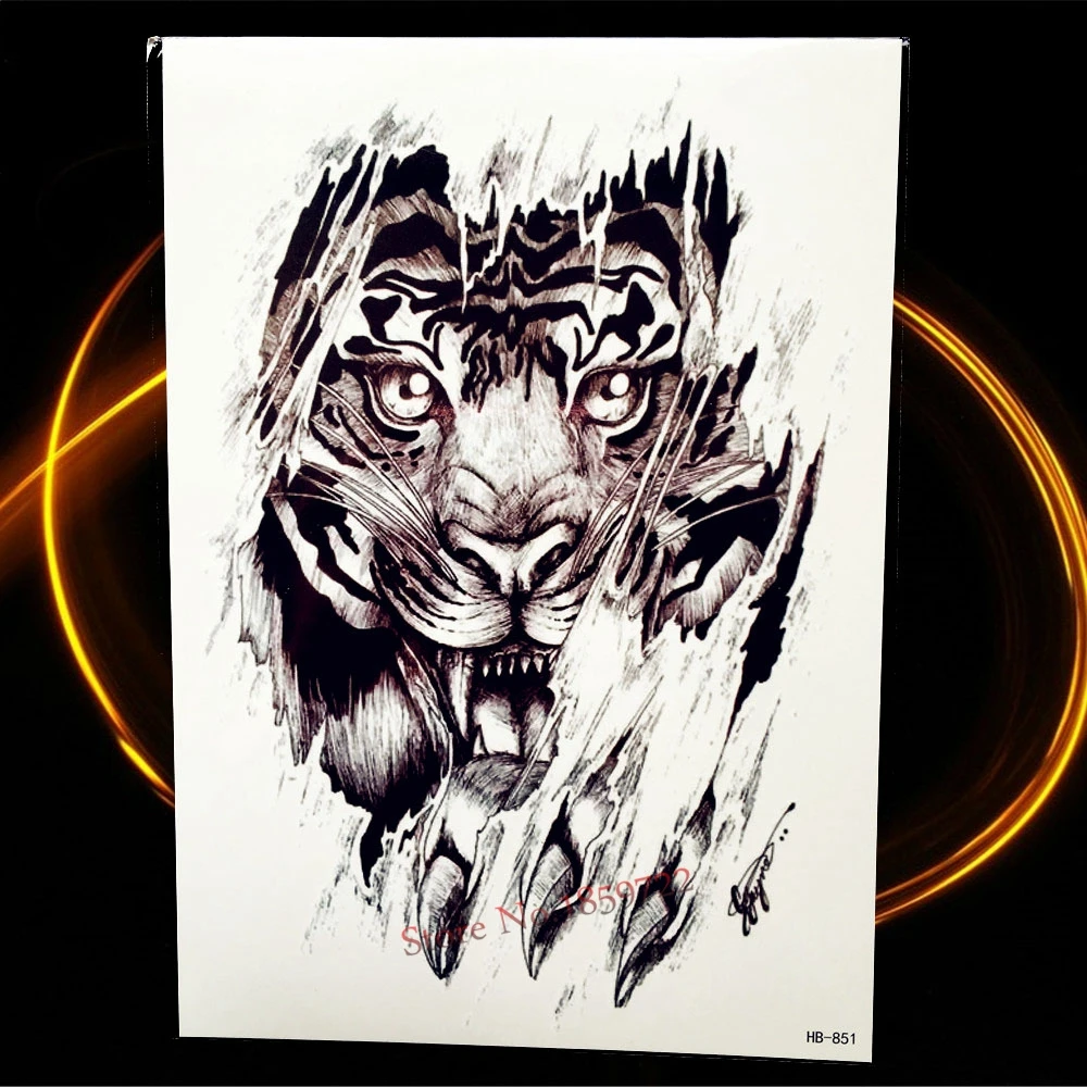 Временные тату-наклейки с 3D розами и злой ведьмой HHB180 женский боди-арт