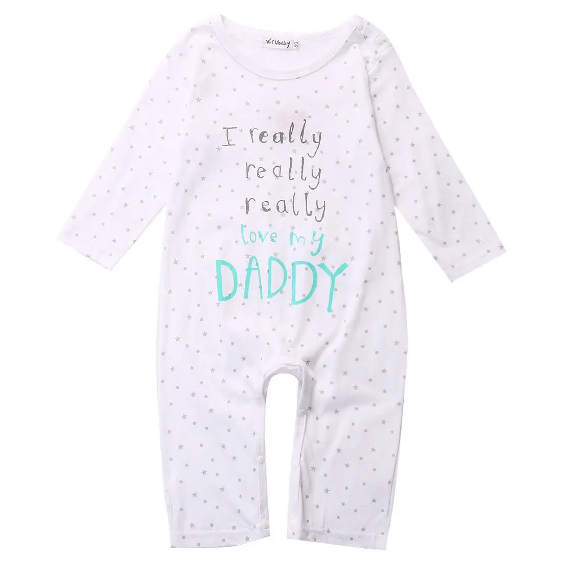 Комбинезон унисекс из хлопка с надписью I love Mum Dad для маленьких мальчиков и