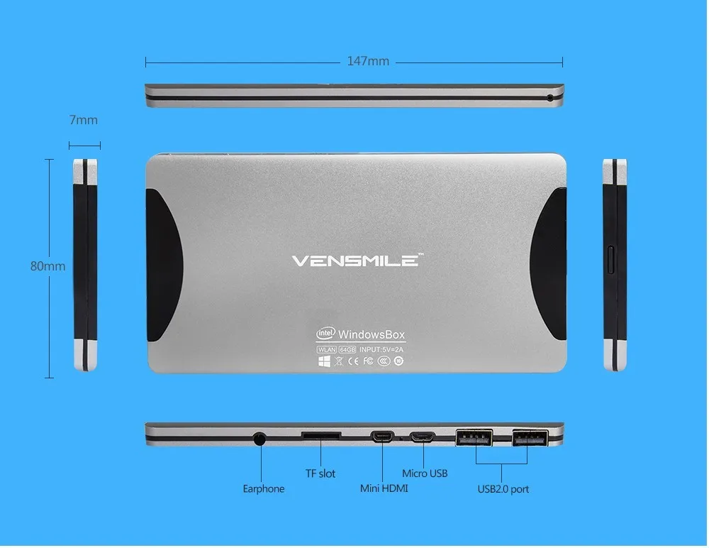 Factory direct sale 64GB Windows 8.1 OS Wintel Mini Smart 1080P HD PC Quad-Core Android MINI Support WIFI Bluetooth TV BOX |