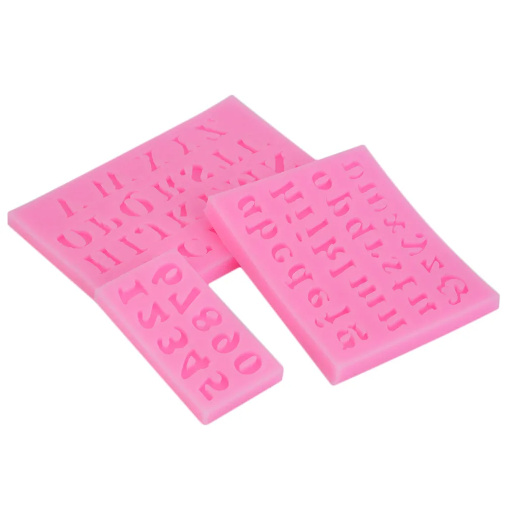 3 шт./компл. число и буква Форма силиконовые формы для украшения торта из помадки