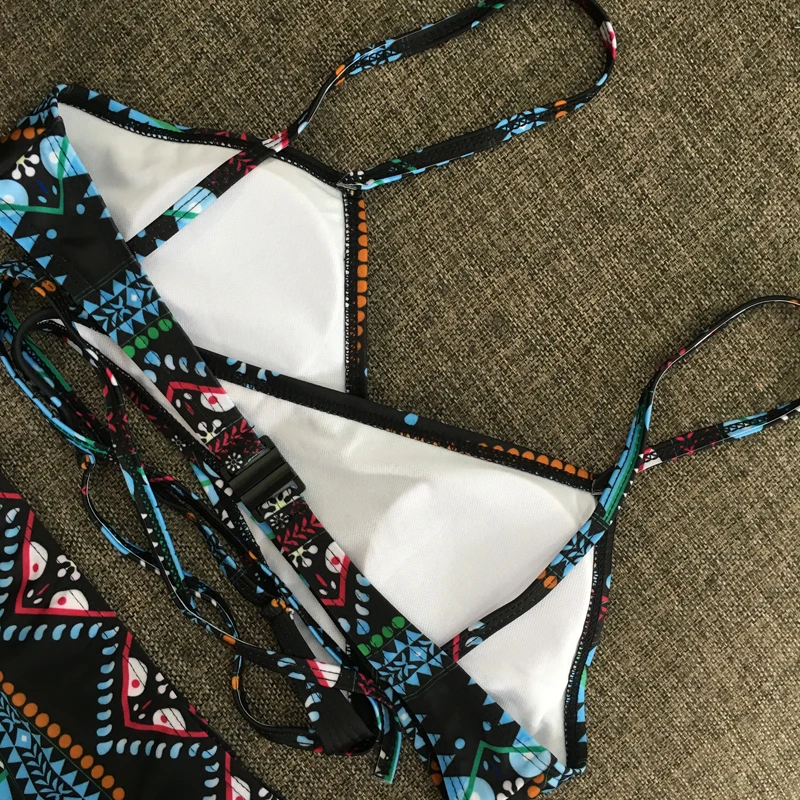 РЕТРО ПРИНТ крест-накрест сексуальный комплект бикини для женщин Maio Feminino Praia винтажный купальник женский купальник пляжная одежда купальный костюм