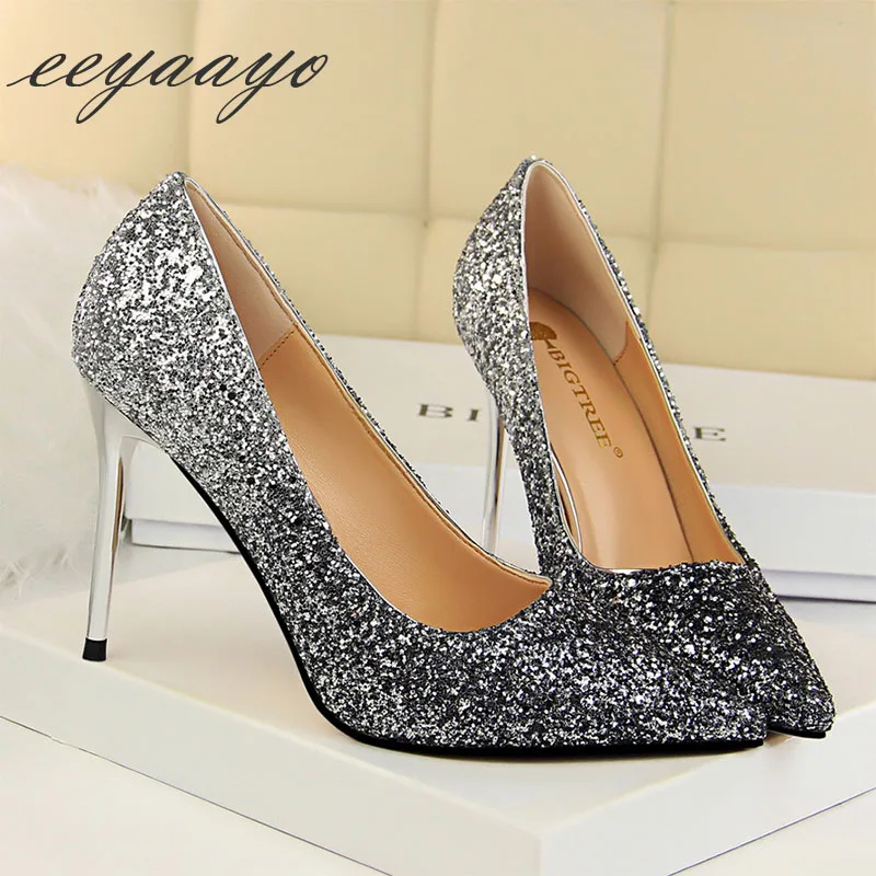 Новинка сезон весна осень женские туфли лодочки свадебные на высоком тонком