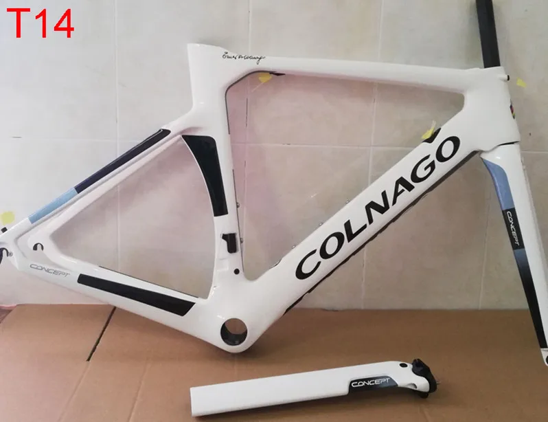 T14 Fluo желтый T07 Colnago концепция рама дорожный велосипед карбоновая рама подходит как di2 Механическая группа доступны размер XXS XS s m l xl - Цвет: T14