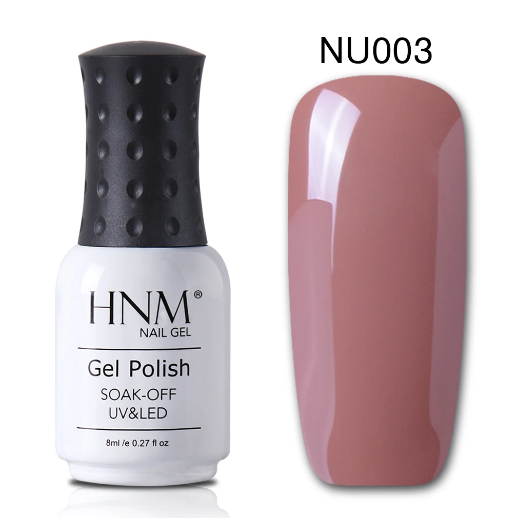 NU003 HNM УФ 8 мл УФ-гель для ногтей серый телесный цвет серия для дизайна ногтей замочить от лака Лак для рисования Гель лак основа верхнее покрытие - Цвет: NU003
