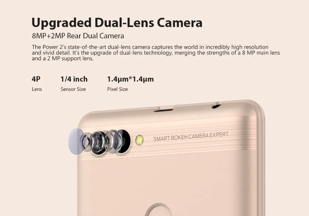 Мобильный телефон LEAGOO POWER 2, Android 8,1, 5,0 дюйма, HD ips, 2 Гб ОЗУ, 16 Гб ПЗУ, четырехъядерный процессор MT6580A, двойная камера, сканер отпечатков пальцев, ID, 3g, смартфон