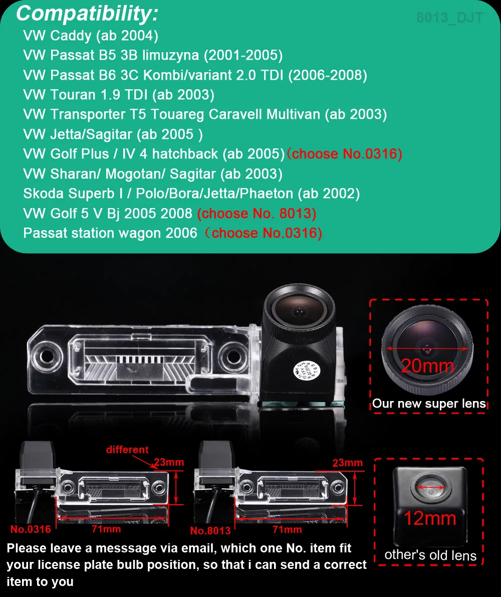Фотокамера с обзором 170 градусов фотокамера для VW Caddy Passat B6 KOMBI/вариатор touranoption 3C/B6