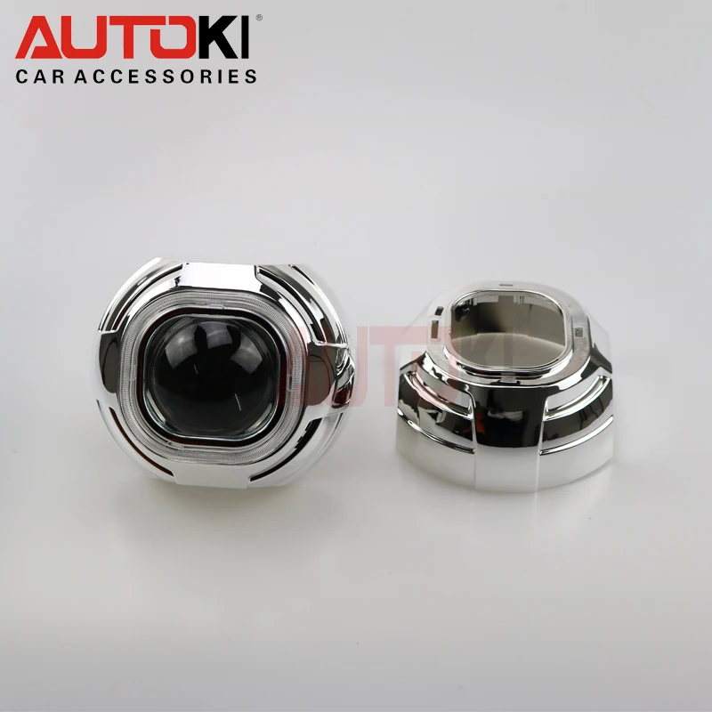 3 0 inche Koito Q5 Bi xenon объектив проектора квадратный с крышкой + CCFL Крышка Кольца для фар