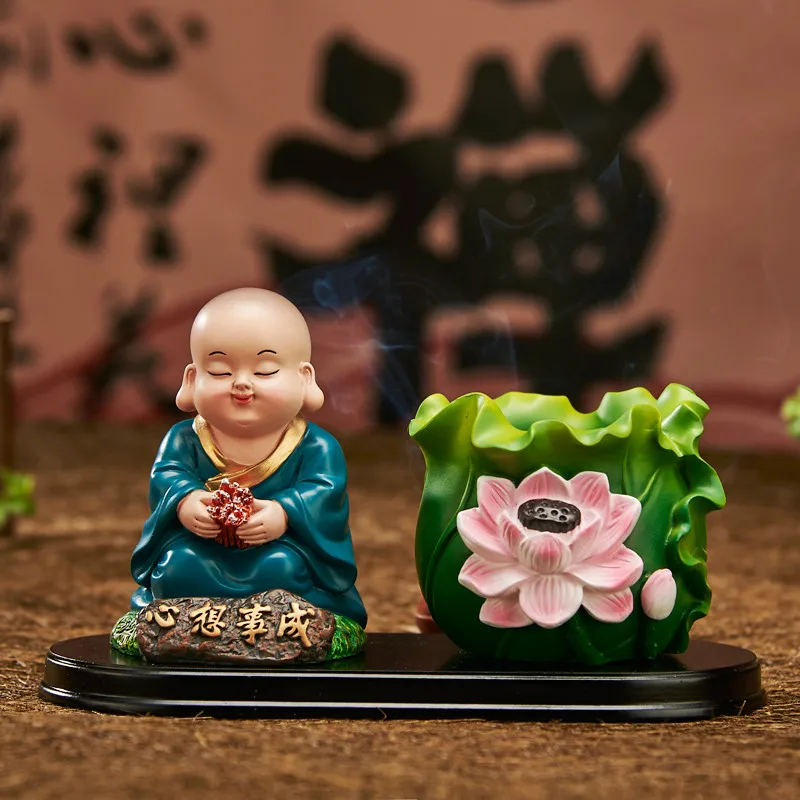 Маленький монах Настольная мебель офисная ручка держатель украшение креативное