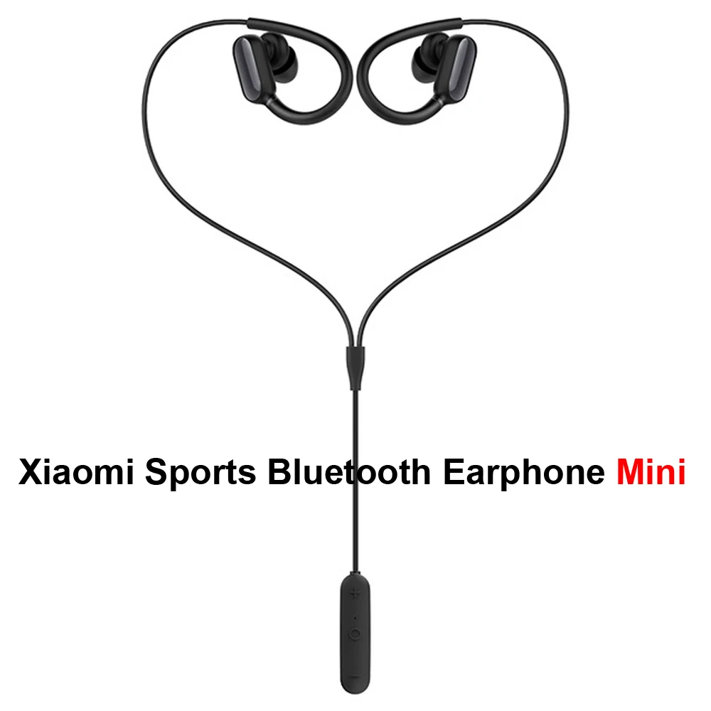 Черный Xiaomi спортивные Bluetooth наушники мини гарнитура беспроводная Bluetooth 4,1 с микрофоном IPX4 водонепроницаемый устойчивое 5 ушной колпачок - Цвет: Черный