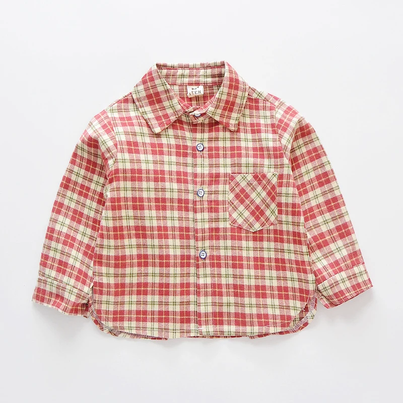 Shirt for boy clothing children spring new arrival baby clothes plaid shirt coat tops kids fashion |