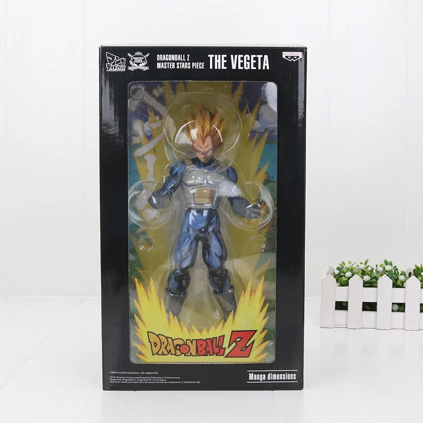 battle vegeta in box 26 см Dragon ball Z фигурка MSP Master Stars Piece Vegeta Trunks vegetto Сон Гоку черный шоколад ГОКу ПВХ фигурка игрушка - Цвет: battle vegeta in box