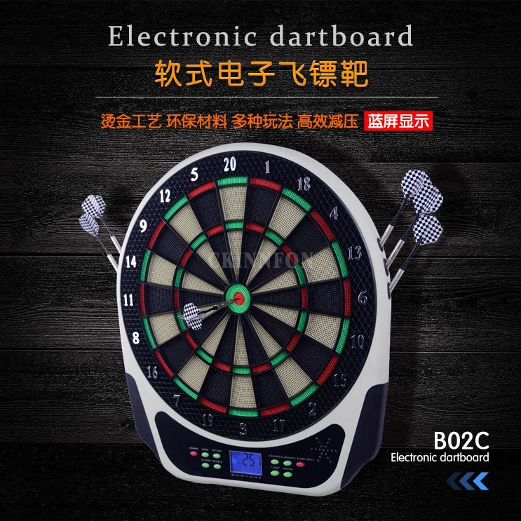 

2 шт./лот внутренняя Спортивная подвесная доска Dartboard, светодиодный дисплей, прочная электронная доска для Дартса с 6 мягкими наконечниками ...