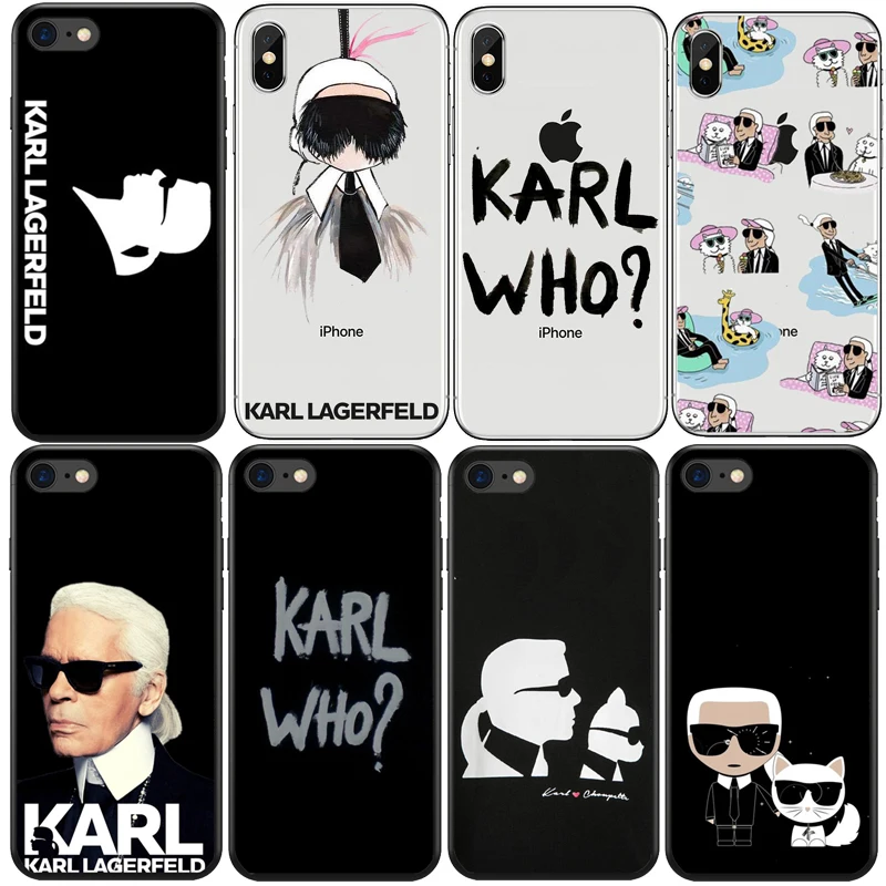 Мягкие силиконовые чехлы для телефонов Karl Lagerfeld из ТПУ iPhone 8 Plus 7 6 S X XS MAX XR 10 5s SE Coque
