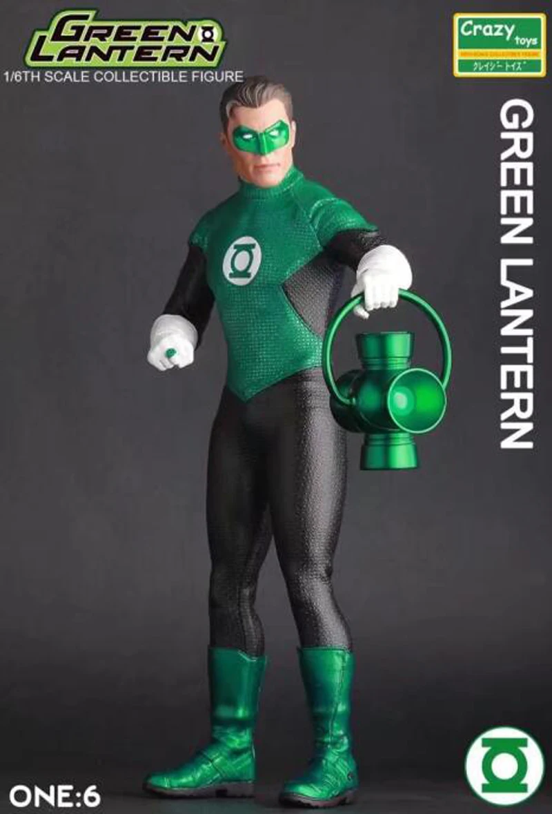 Сумасшедшие игрушки 1:6 Зеленый Фонарь вариант BJD ПВХ фигурка Параллакс Hal