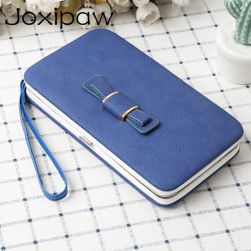 

2018 New Women's Leather Purse Female Long Wallets Large Capacity Phone Card Holders Hasp Clutch With Strap Ladies Purses Bolsas