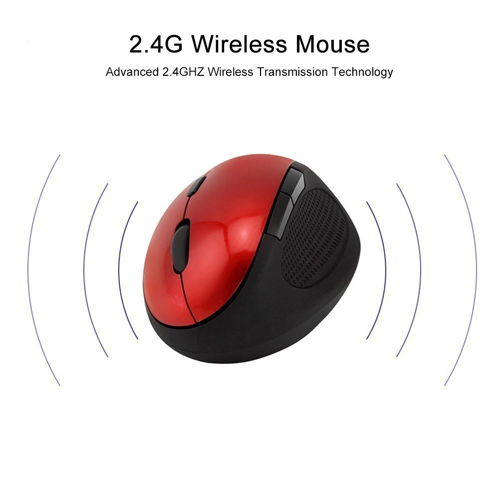 

CHYI Wireless Vertical Mouse 2.4Ghz Ergonomic Optical USB Computer Mause 800/1200/1600 DPI 6 Button 3D PC Gaming Mice For Laptop