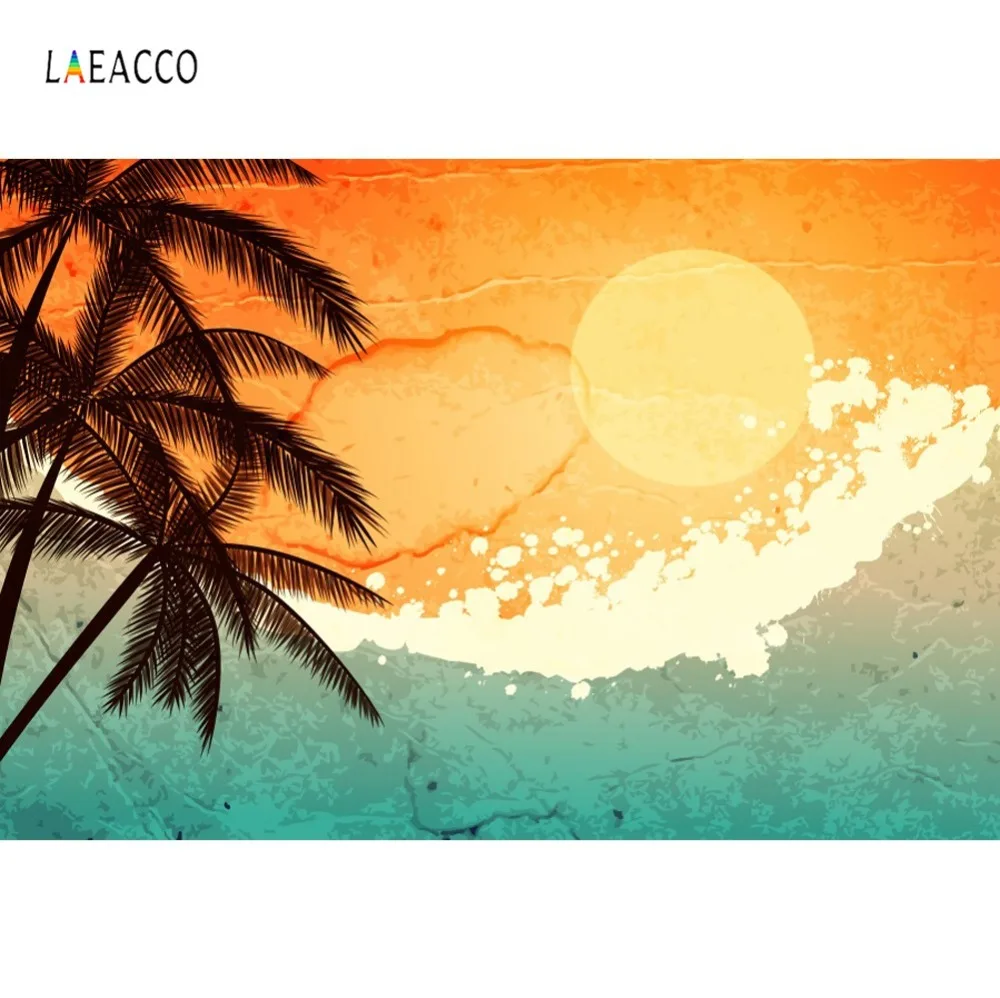 Laeacco мультфильм тропический зеленый лес дерево цветок фото фон ребенок день