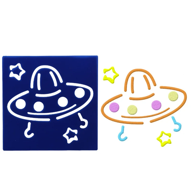 

14*14 Airship pvc Layering Stencils for Diy scrapbook coloring,painting stencil,home decor diy etc. Product image