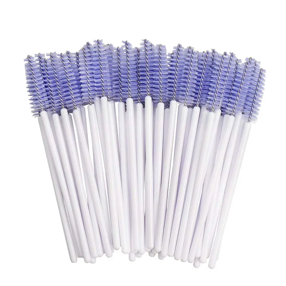 light purple 1000 упаковка, одноразовая щетка для ресниц, тушь для ресниц, палочки для наращивания ресниц, щетка для ресниц, палочка, аппликатор, набор инструментов для макияжа, белая палочка - Handle Color: light purple