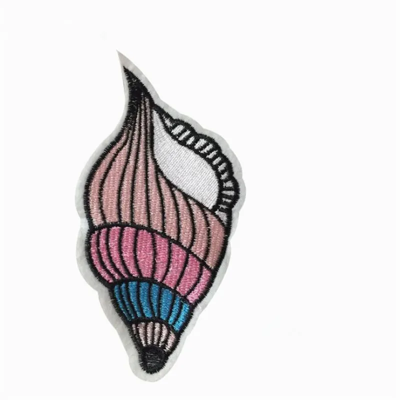 Одежда для женщин и мальчиков вышивка пластырь 18 см в виде раковины морской рыбы