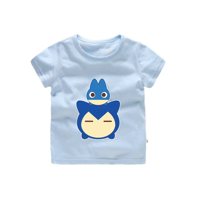 От 2 до 12 лет дети Snorlax футболка для маленьких девочек Летнее платье с героями