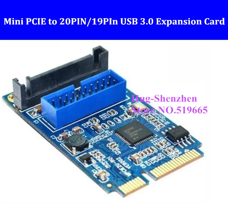 

Mini PCI-E к 19-контактному USB 3,0 мини адаптер расширения карты Mini PCIE к 20PIN/19Pin USB3.0 адаптер карты