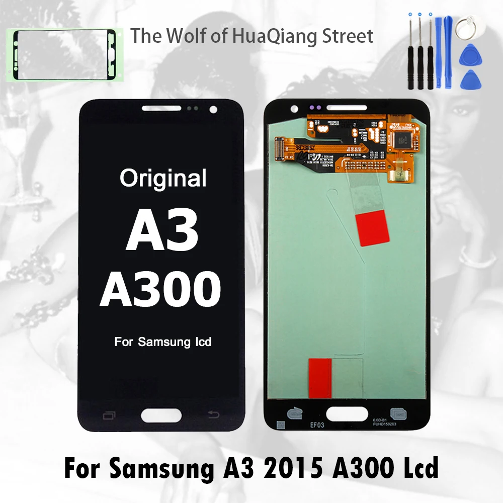 Супер Amoled качественный дисплей для SAMSUNG Galaxy A3 2015 A300 A3000 A300F A300M lcd кодирующий