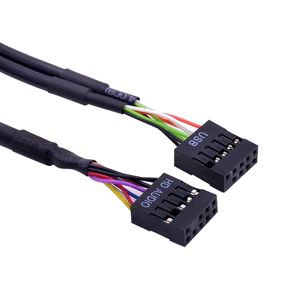 10 шт. 20pin 4 порта USB 2 0 3 концентратор ПК Передняя панель HD Audio3.5mm разъем для
