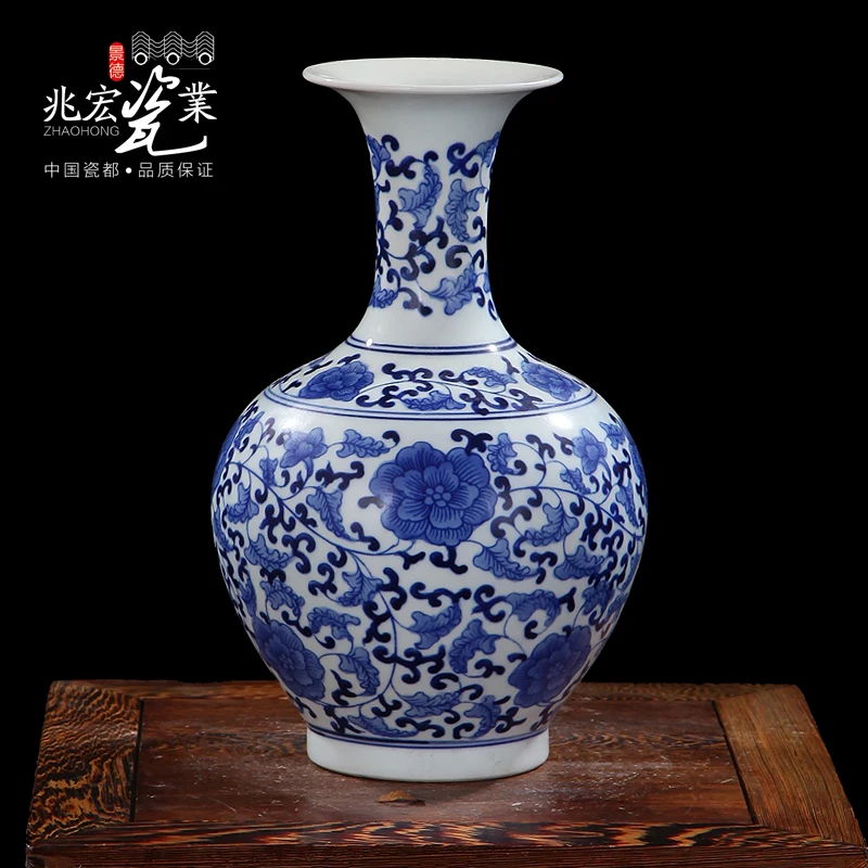Siu Hong Jingdezhen керамика 30 см украшение для гостиной с синими и белыми фарфоровыми